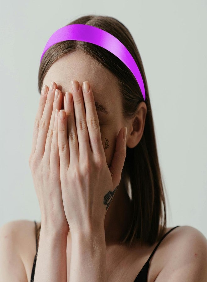 Ondder 16 Pack Purple Headband Satin Headband for Women Girls Hair Accessories for Girls Headbands for Women Non Slip DIY Craft Hair Accessories - Image 4